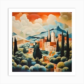 Abstract Vistas: Italian Odyssey Art Print