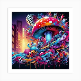 Psychedelic Mushroom 7 Art Print