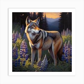 Wolf In The Wild Art Print