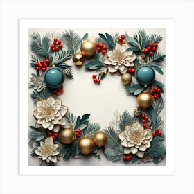 Christmas Wreath 5 Art Print