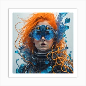 Futuristic Woman Created by using Imagine AI Art Art Print