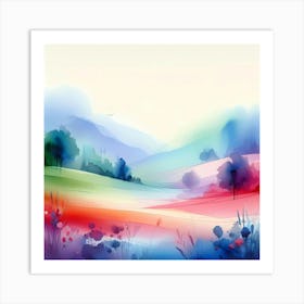 Watercolor Landscape 23 Art Print