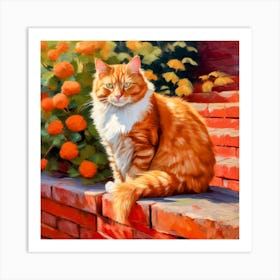 Orange Tabby Cat 1 Art Print