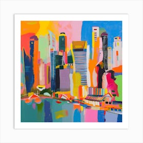 Abstract Travel Collection Singapore 3 Art Print