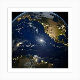 Earth From Space 8 Art Print