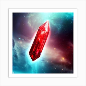 Red Gem In Space Art Print