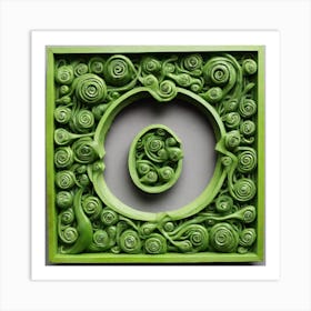 Green Swirls Art Print