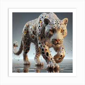 Fractal Leopard Poster