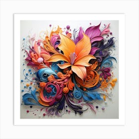 Abstract Lily Art Print