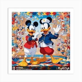 Mickey and Donald  Art Print