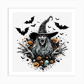 Halloween Witch Art Print