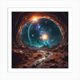 Space Cave 1 Art Print