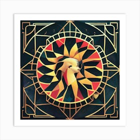 Golden Lion Art Print