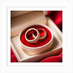 Wedding Rings In A Box Art Print