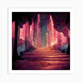 Pink cave Art Print