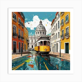 Lisbon Tram 9 Art Print