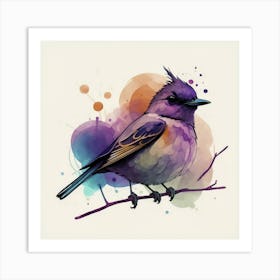 Watercolor Bird Art Print