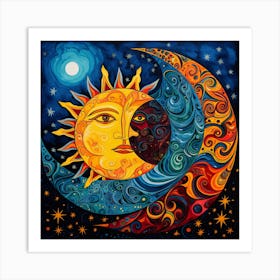 Sun And Moon 7 Art Print