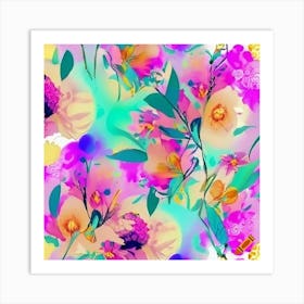  Deamy Floral Pattern Art Print