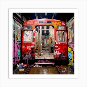 Graffiti Train 1 Art Print