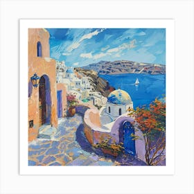 Santorini Village Art Print