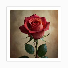 Red Rose Art Print