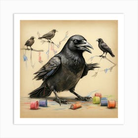 Crows 17 Art Print