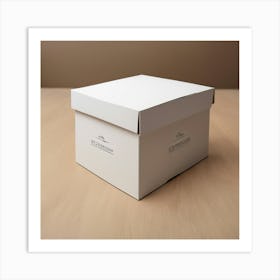 White Box On A Table Art Print