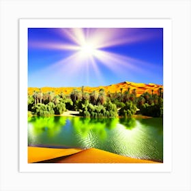 Sahara Desert Landscape Art Print