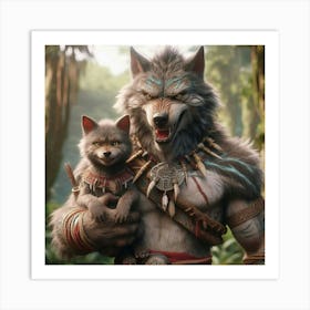 Wolf In The Woods Art Print