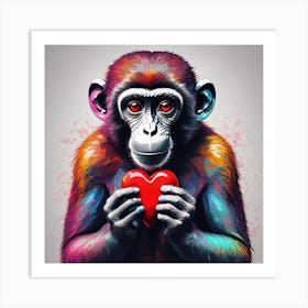 Monkey Love Art Print