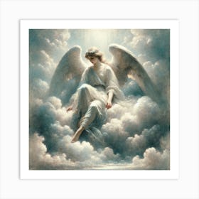 Angel In The Clouds Art Print Art Print