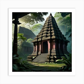 Temple In The Jungle 4 Art Print