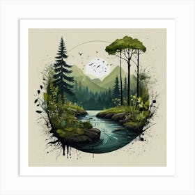 Landscape Painting Art Print