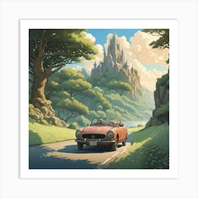 Car On The Road Art Print