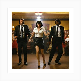 Leonardo Diffusion Xl Pulp Fiction Dance 1 Art Print