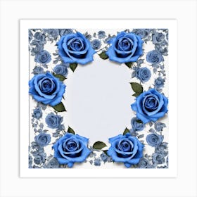 Blue Roses 25 Art Print