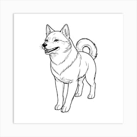 Akita Coloring Pages Art Print