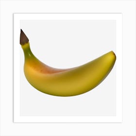 Banana On Black Background Art Print