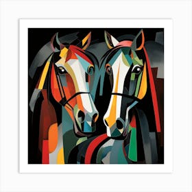 Two Horses Art Print