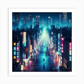 City At Night Art Print