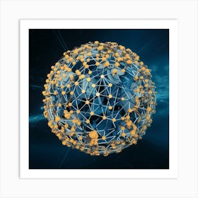 Network Sphere Art Print