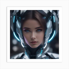 Futuristic Girl Art Print