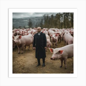 Pigs photo 2 Art Print