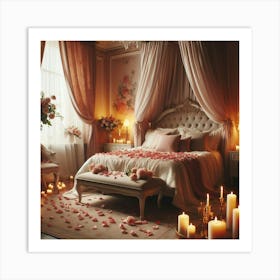 Romantic Bedroom Art Print