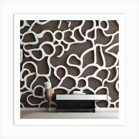 3D wall paper Art Print