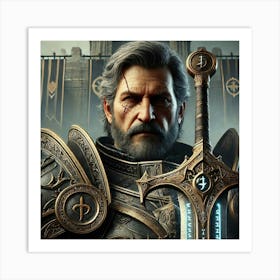 A Detailed Character Portrait Of High Commander Vi Art Print