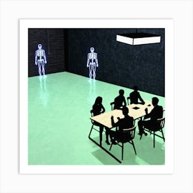 Group Of People At A Table 1 Art Print