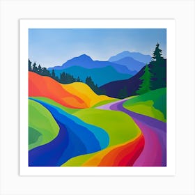 Colourful Abstract Olympic National Park Usa 3 Art Print