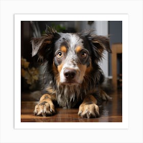 Australian Shepherd Dog Art Print